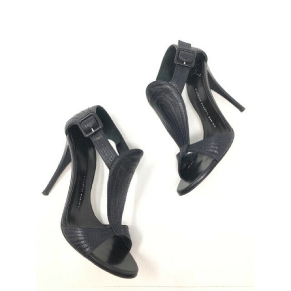 Giuseppe Zanotti Black Leather Gladiator Sandals - Picture 13 of 13